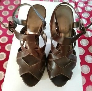 Ann Taylor Brown Slingbacks